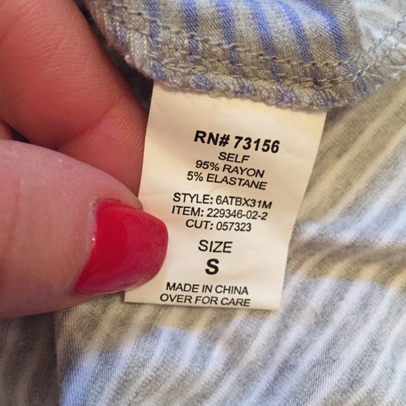 ATHLETA DRESS GRAY WHITE STRIPED JERSEY KNIT SLEEVELESS SCOOP NECK Size S - Picture 4 of 4